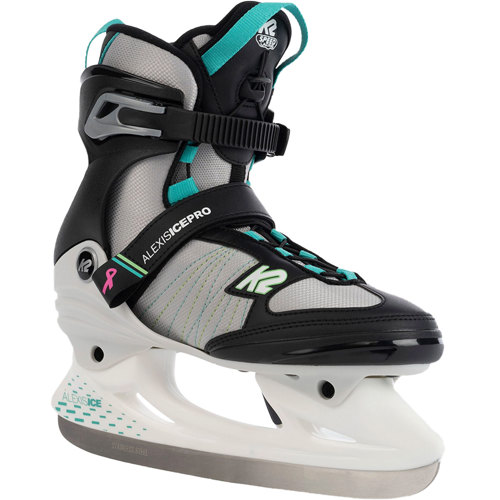 K2 Sports Alexis Ice Pro Skates for Women 4 Silver Teal